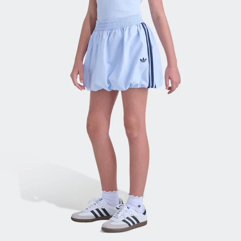 Детская юбка-шорты adidas BUBBLE WNV SKORT с эластичным поясом, Clear Sky — фото 4
