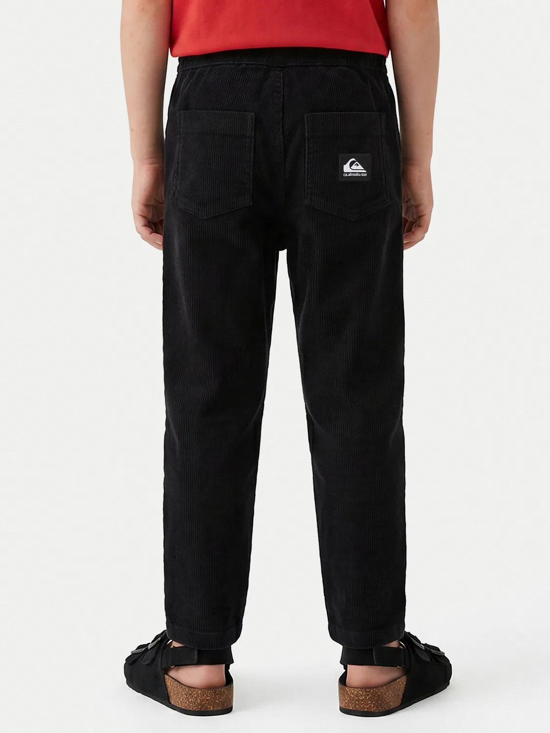 Брюки зауженного кроя для мальчика Taxer Cord Quiksilver, черный — фото 3