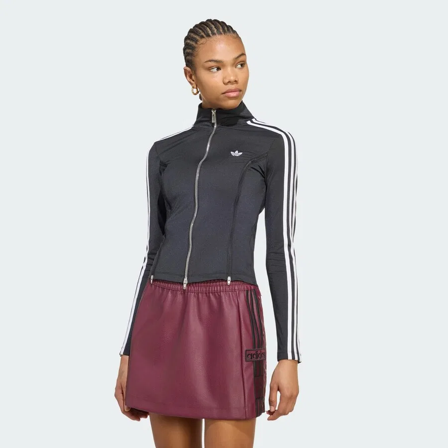 Худи на молнии ADIDAS ORIGINALS, черного цвета — фото 2