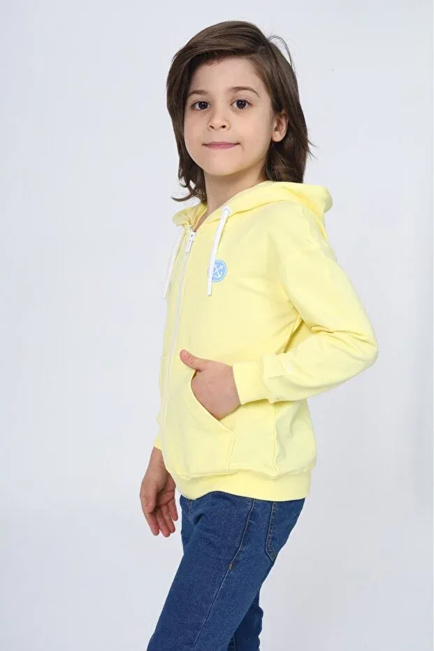Детский кардиган для мальчиков с принтом Toontoy, Light Yellow
