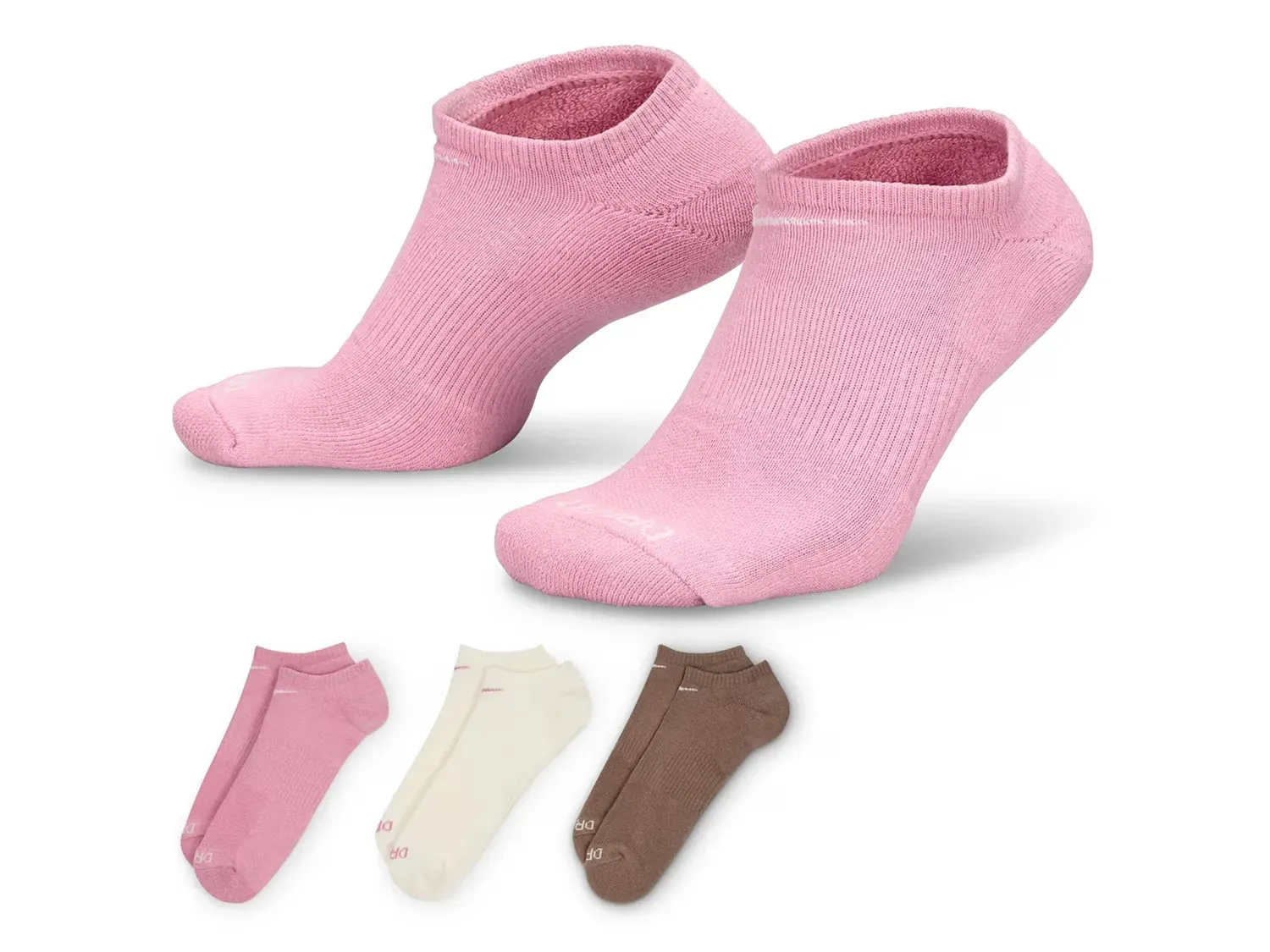 

Everyday Plush Cushion Women's No Show Носки - 3 Pack Nike, Light Pink