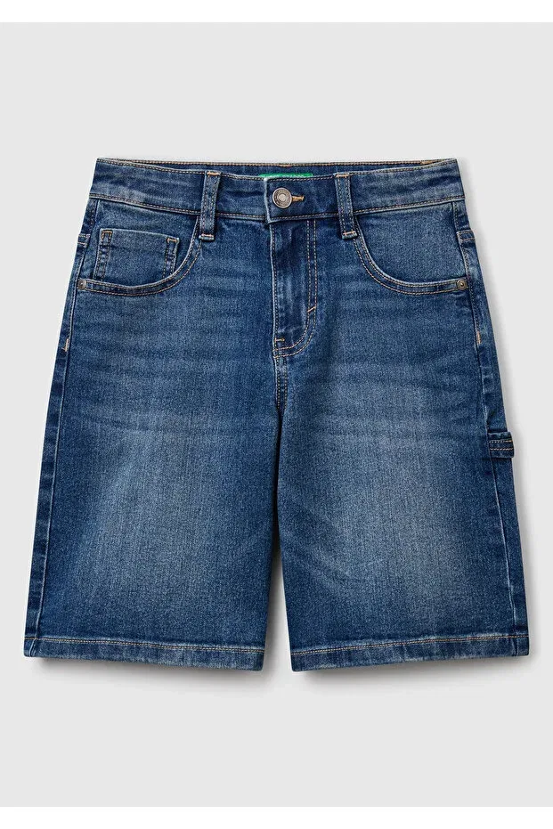Детские шорты для мальчиков джинсовые Bermuda United Colors Of Benetton, Dark Denim