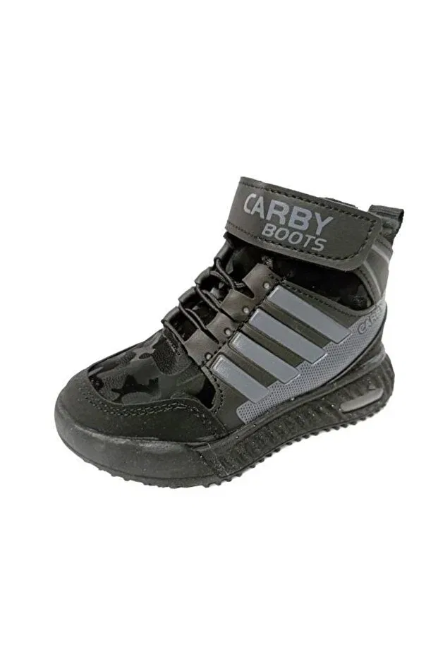 Детские ботинки для девочек с принтом Carby 2021-b baby sneakers boots black smoke Caprito, Black
