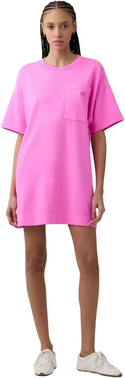 Женское платье-футболка с логотипом GAP, Sugar Plum Neon