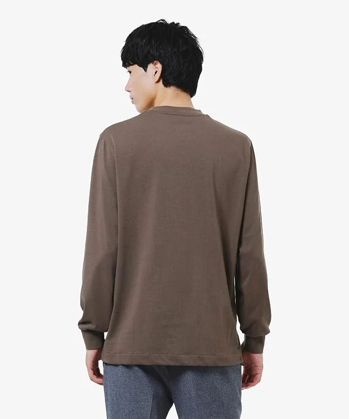 Футболка с длинным рукавом Lacoste Official Basic, темно-коричневый — фото 2