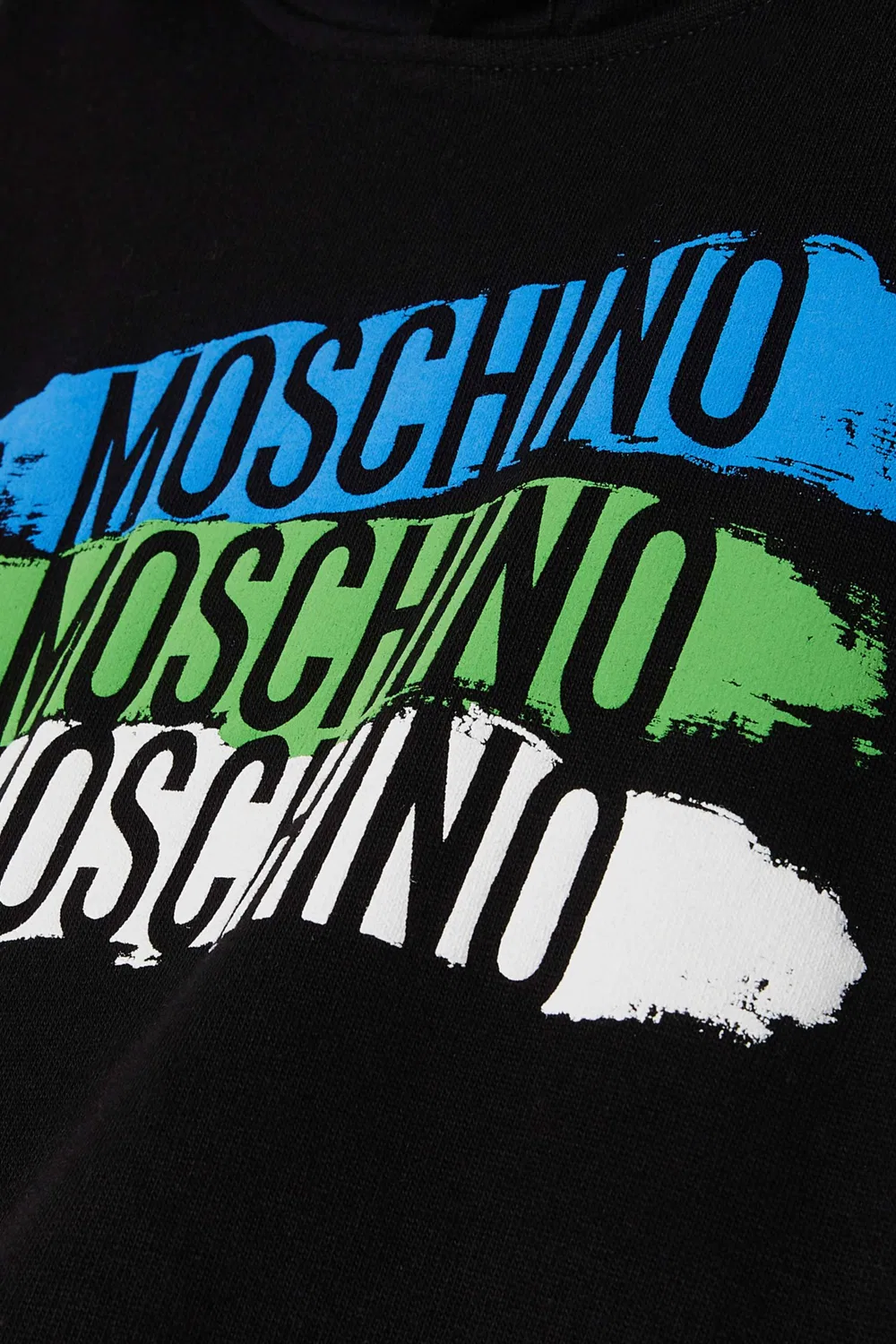 Комплект спортивный с капюшоном с принтом логотипа Moschino, черный — фото 4