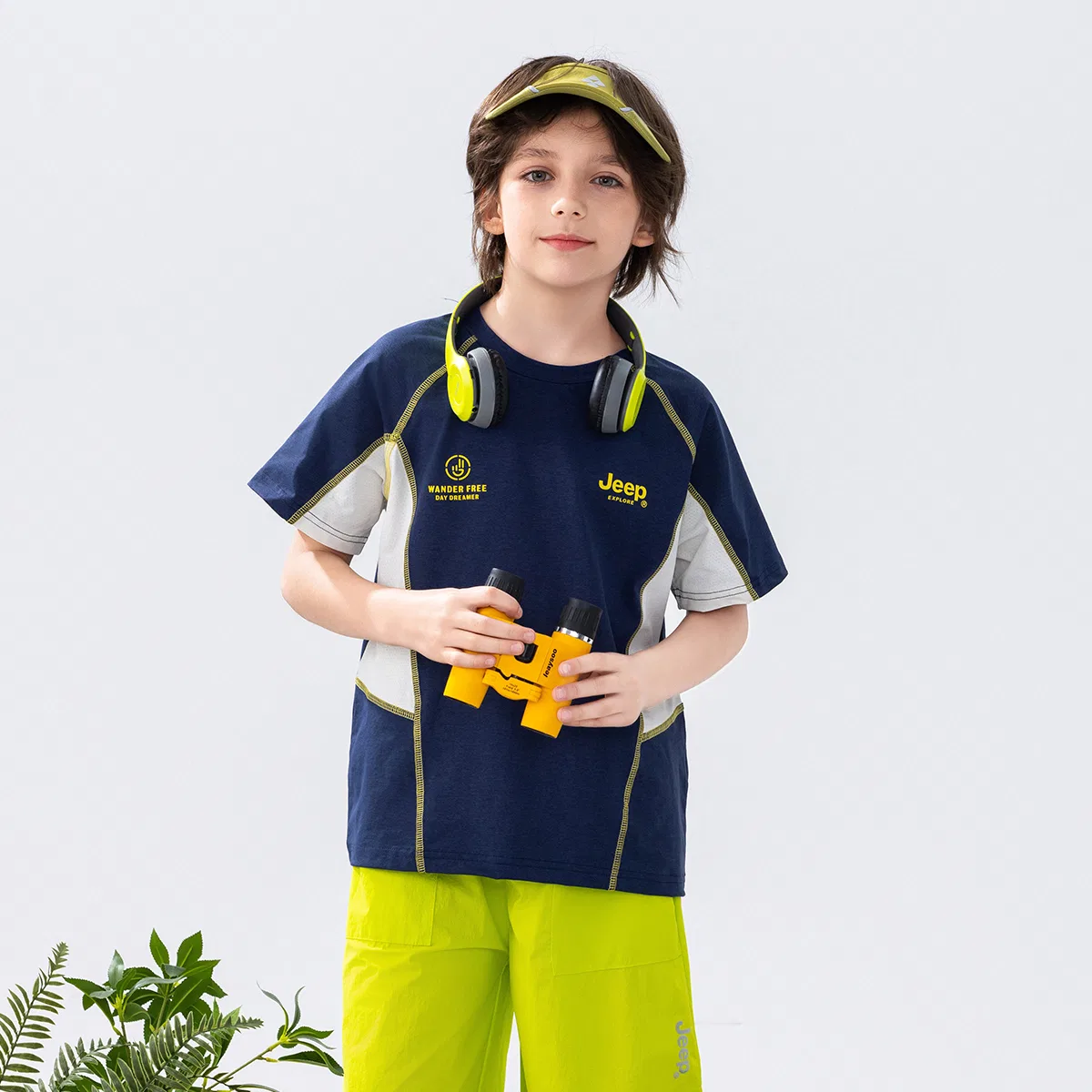Детская футболка с круглым вырезом Jeep Grade School T Shirts, Navy Blue — фото 4
