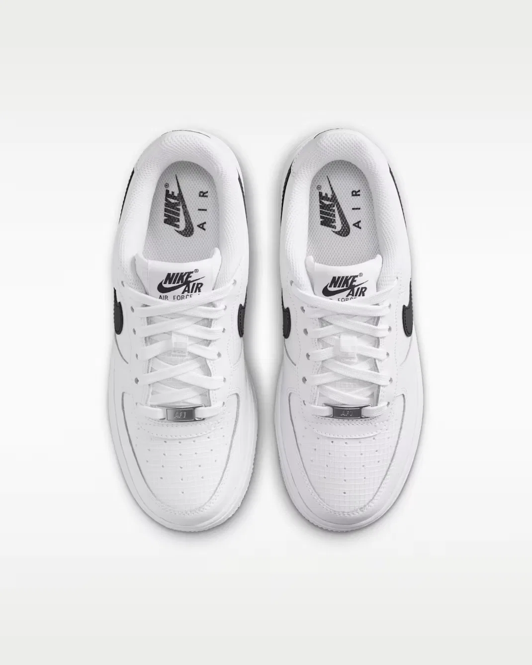 Кроссовки для детей постарше Nike Air Force 1 Tech, White/White/Black — фото 4