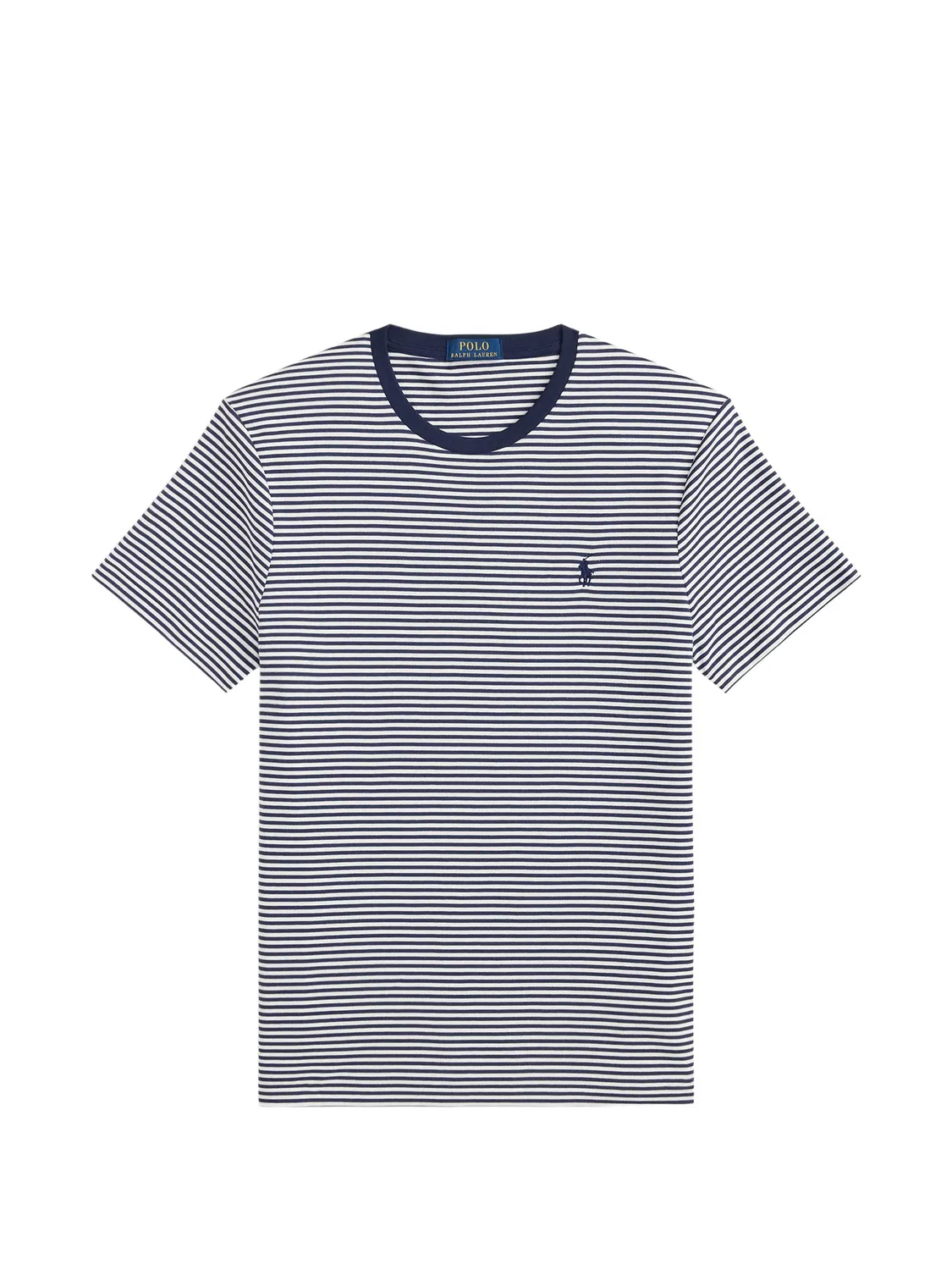 Полосатая футболка с вышитым логотипом Polo Ralph Lauren, синий