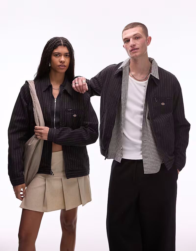 

Куртка Dickies в тонкую полоску черного и бежевого цветов