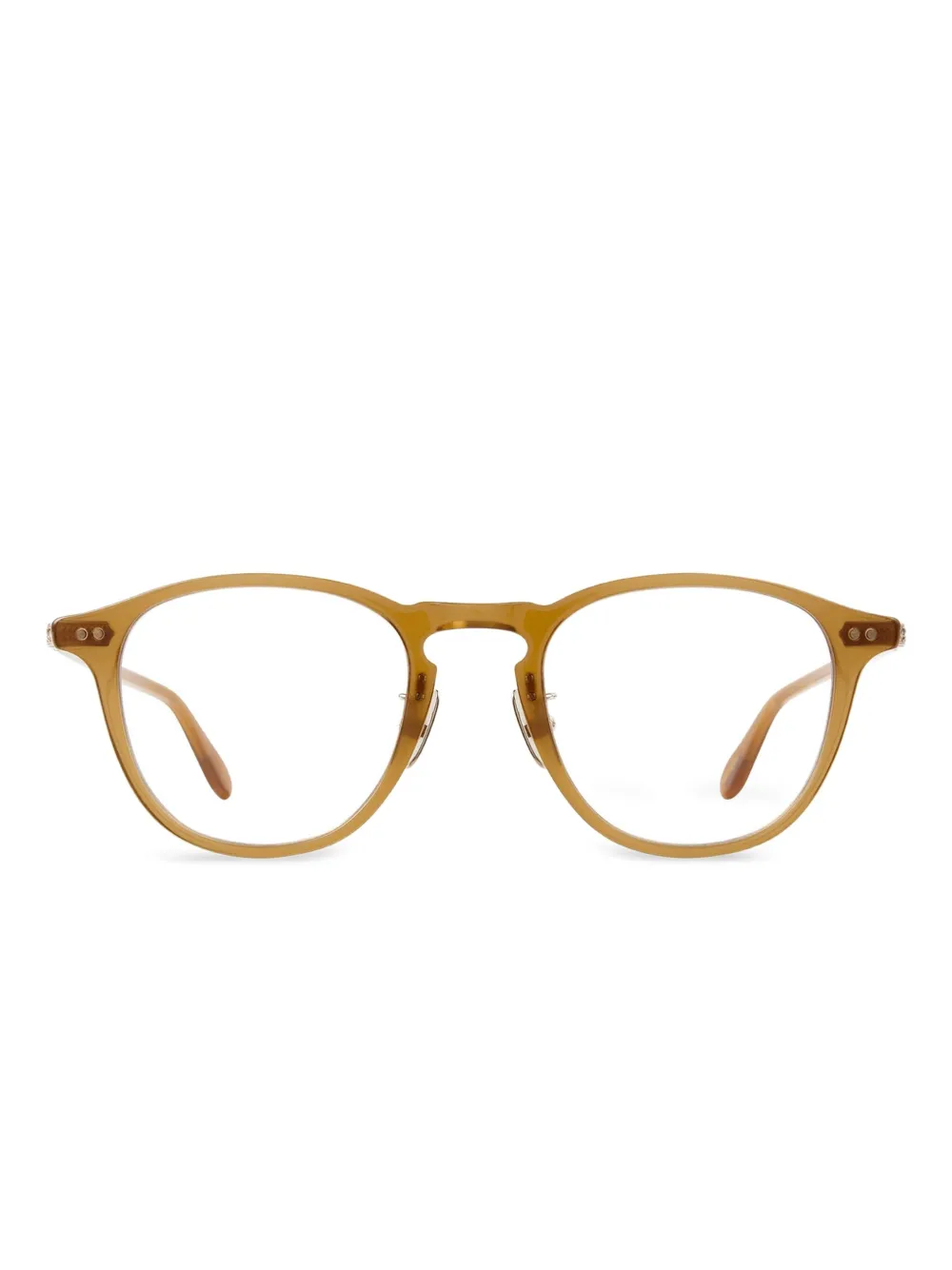 

Очки Hampton J в круглой оправе Garrett Leight, коричневый