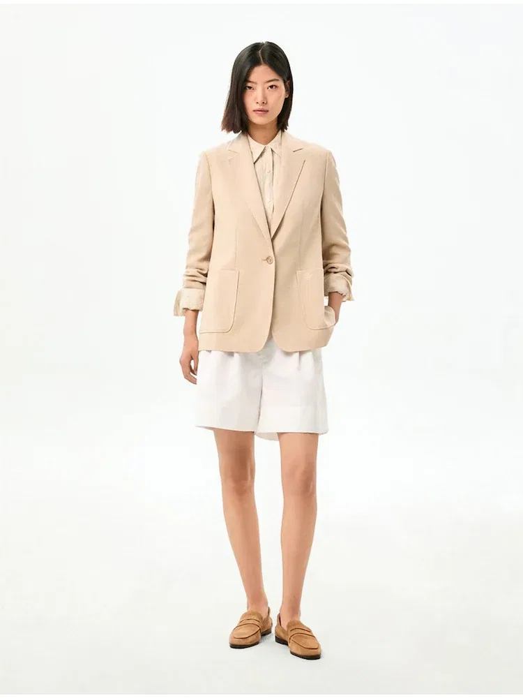 Блейзер текстурный TOMMY HILFIGER, Beige — фото 2