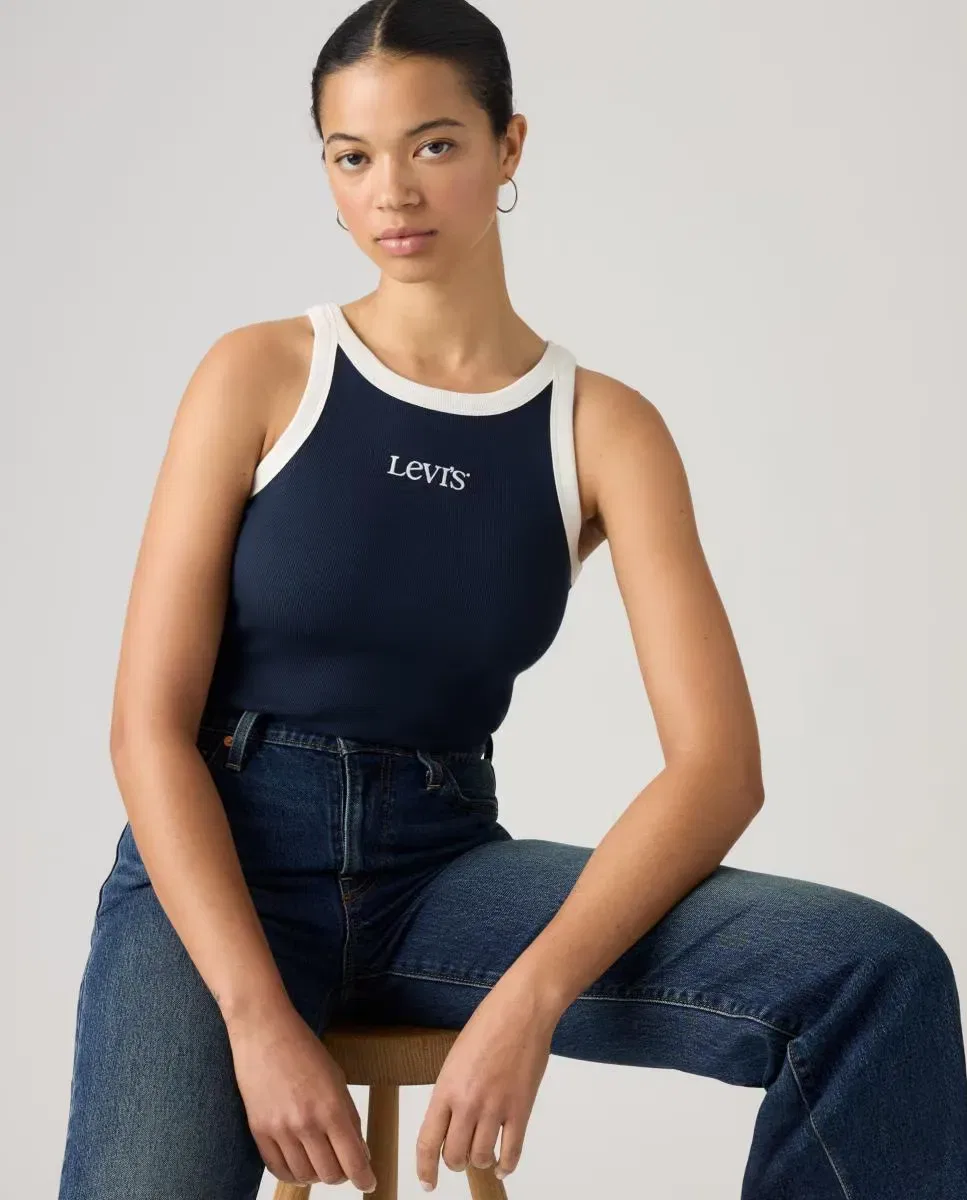 Женская футболка без рукавов Levi's, Dark Navy — фото 4