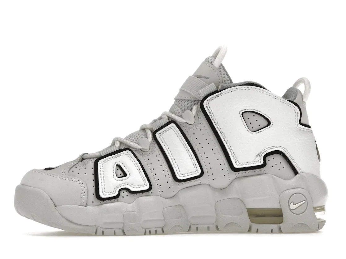 Детские кроссовки с амортизацией Nike Air More Uptempo, Photon Dust/White/Black/Metallic Silver — фото 3