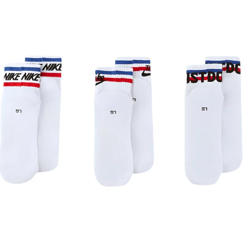 Детские носки-невидимки с логотипом, комплект из 3 пар, Nike, White — фото 3
