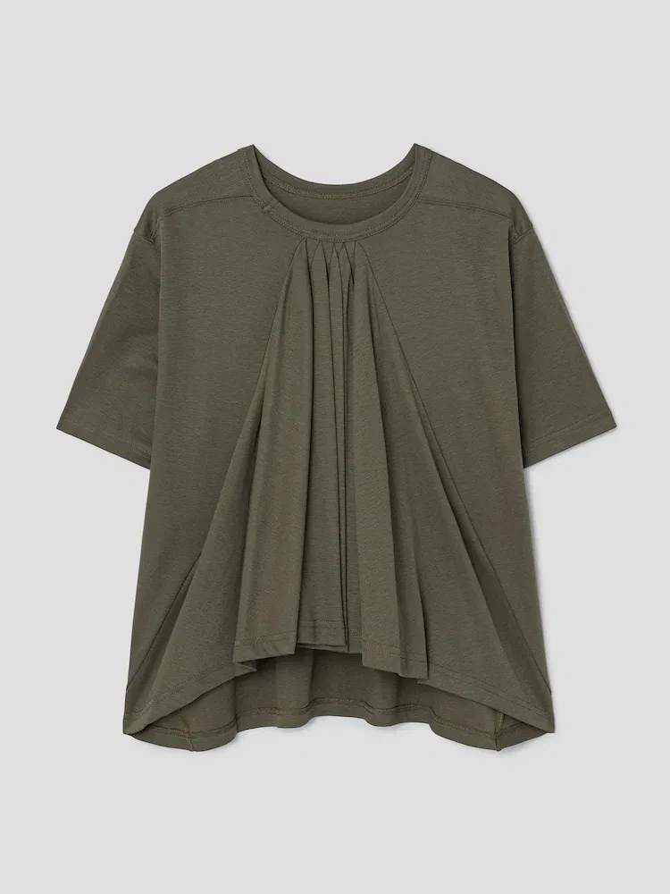 Футболка с коротким рукавом, шелковая смесовая, Tovalo JACQUEMUS, Dark Khaki — фото 2