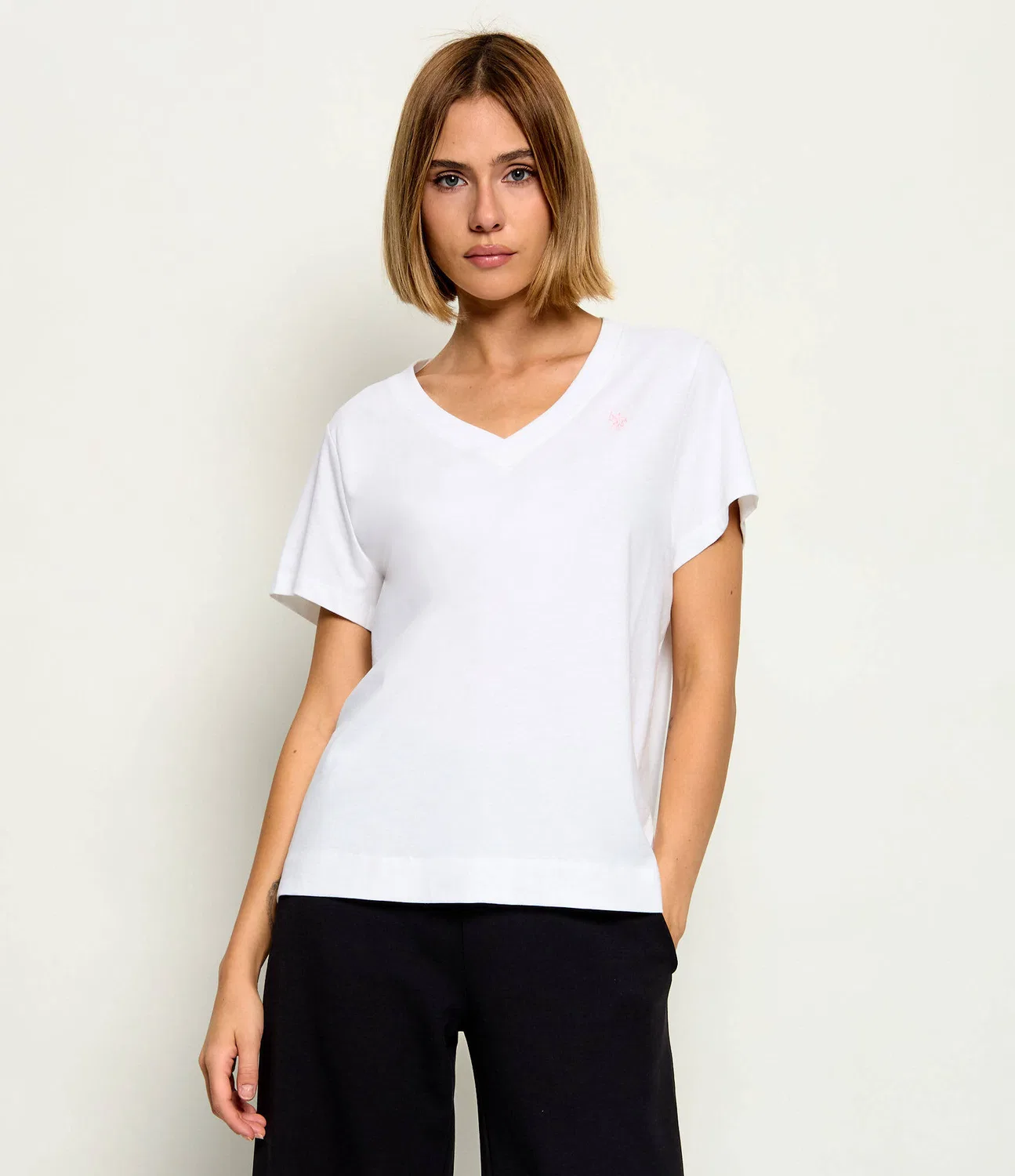 Футболка хлопковая U.S. Polo Assn., Bianco