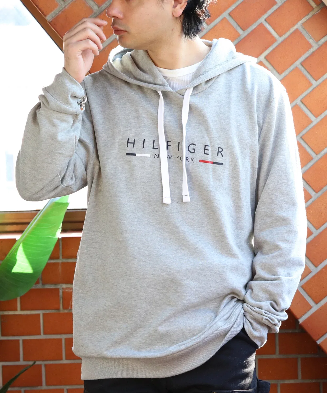 Мужское худи с принтом и длинным рукавом TOMMY HILFIGER, Navy — фото 3