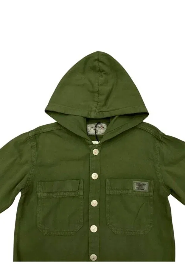 Детская куртка для мальчиков хлопковая Zekids, Haki — фото 4