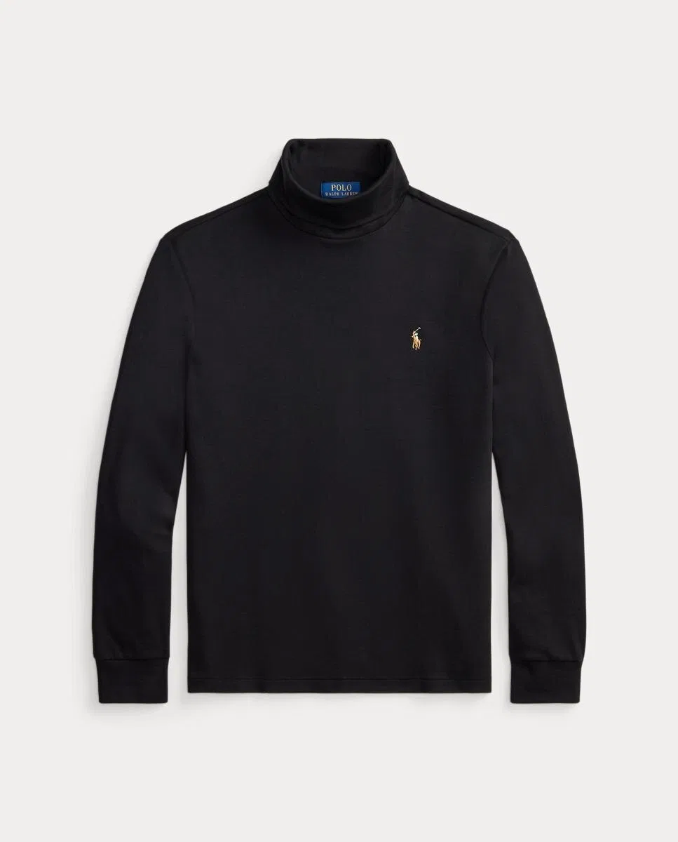 Мужская футболка из хлопка, Suave Negro Polo, Polo Ralph Lauren, черный — фото 4