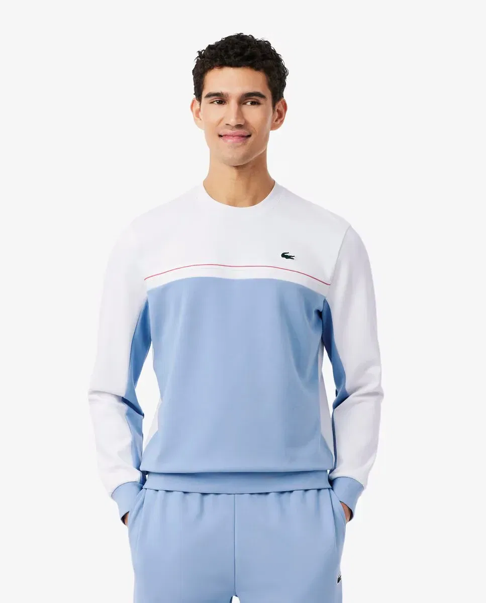 Мужская свитшот с цветовыми блоками Lacoste, Blanco