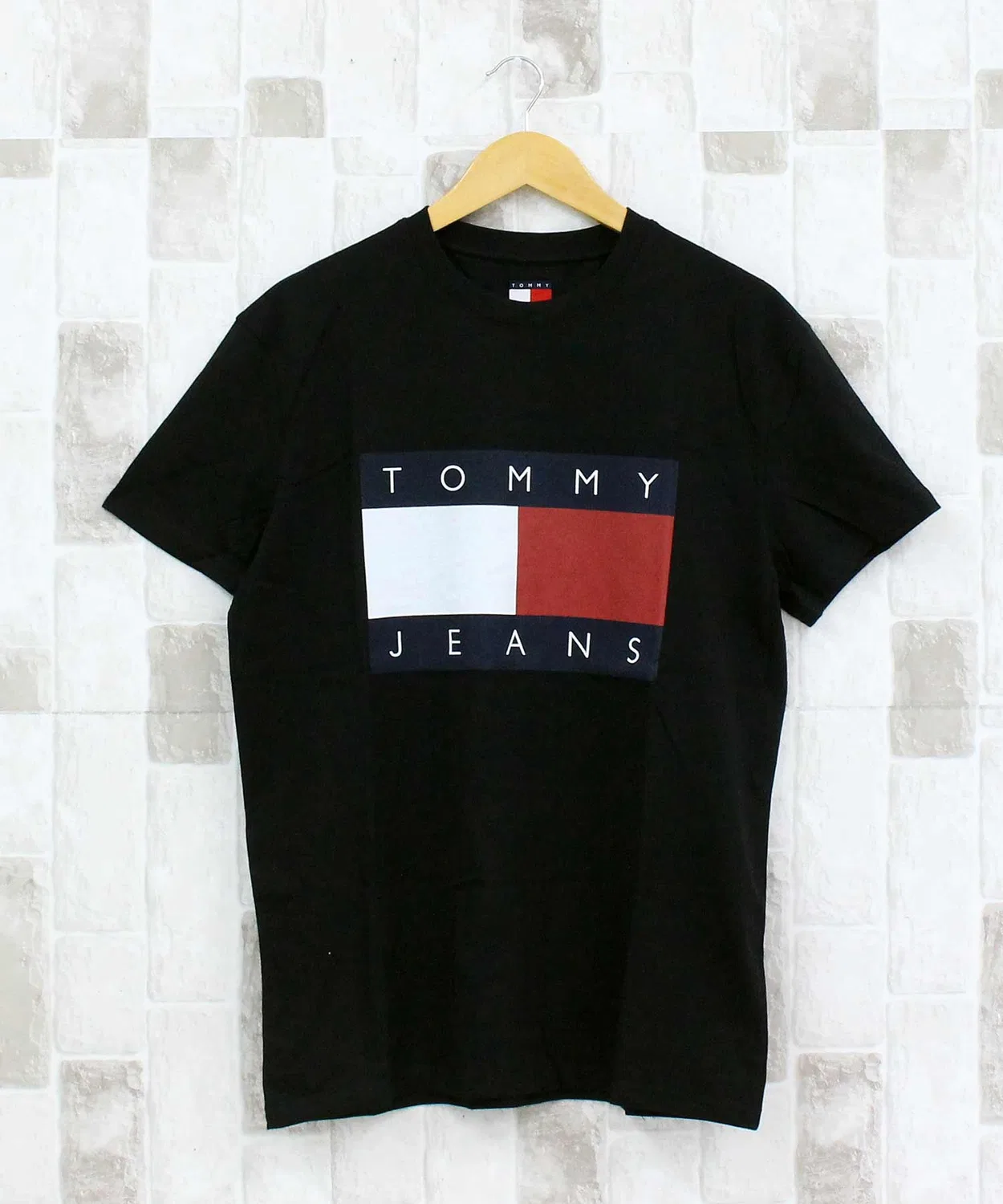 Мужская футболка с принтом Big Flag TOMMY HILFIGER, Black