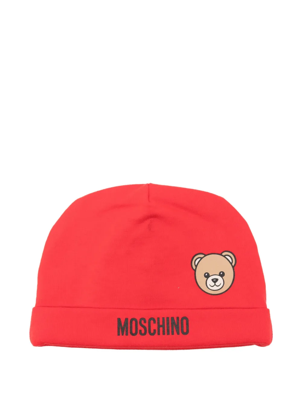 

Шапка бини с логотипом Teddy Moschino Kids, красный