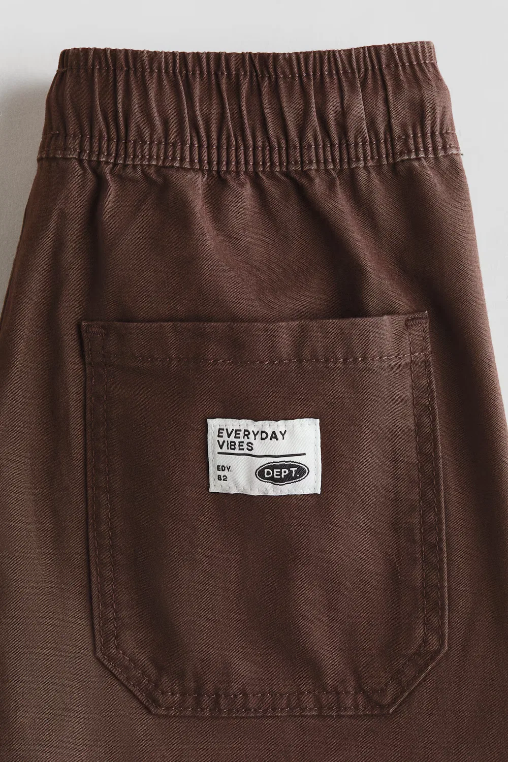 Спортивные штаны из хлопчатобумажной саржи H&M, Dunkelbraun — фото 2