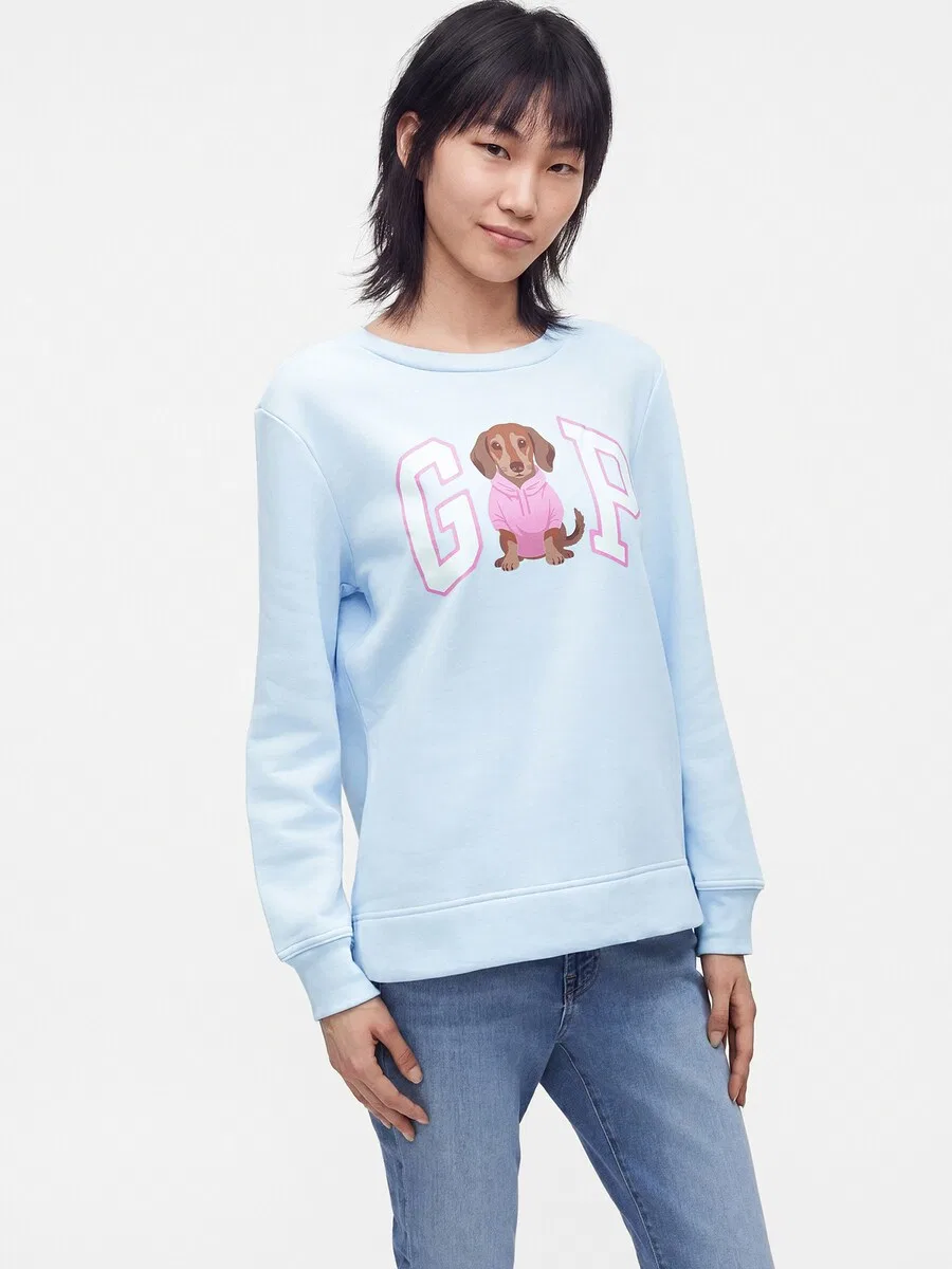 Толстовка GAP светло-голубого цвета — фото 3