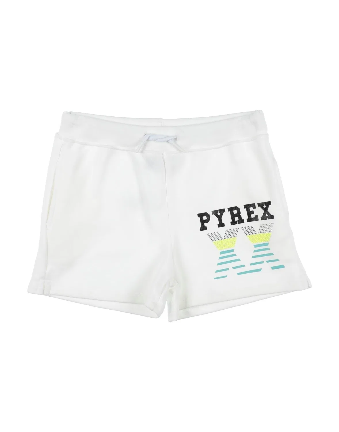 Детские шорты для девочек с принтом Pyrex, белый
