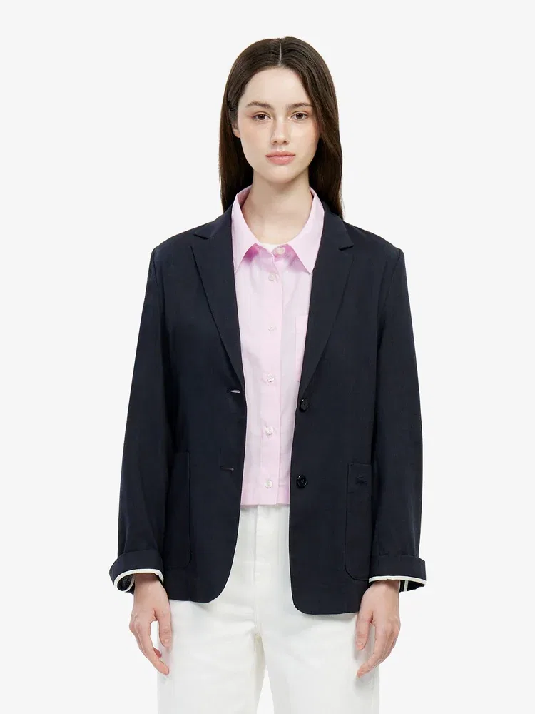 Жакет льняной LACOSTE Tailored Jacket, Navy