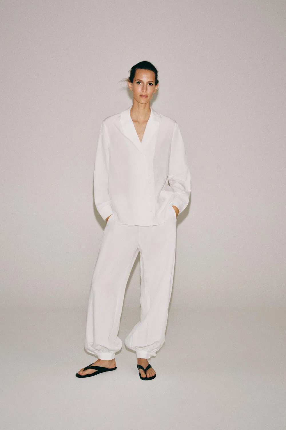 Рубашка на пуговицах из коллекции ZW ZARA, White
