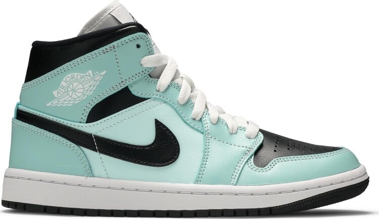 

Кроссовки Wmns Air Jordan 1 Mid Aqua Black, синий