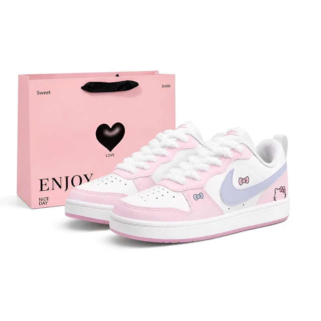 Детские кроссовки для скейтбординга с принтом Court Borough, Nike, Pink Purple