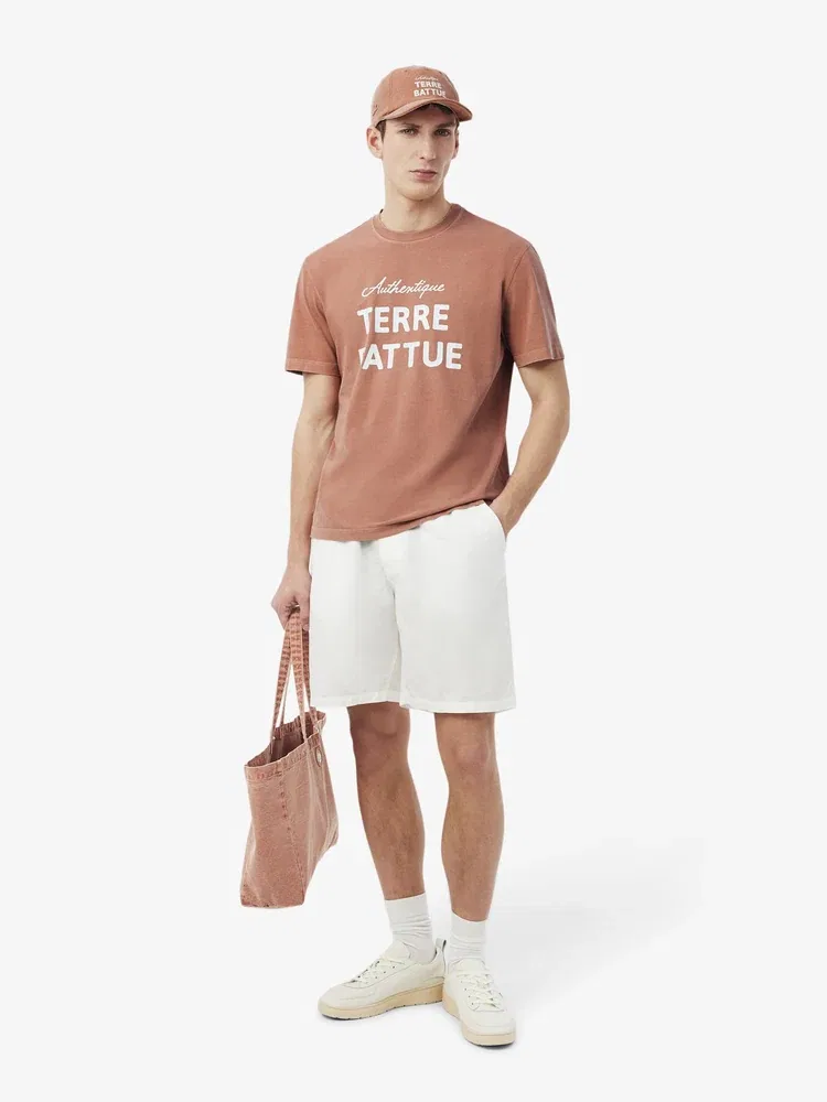 Футболка с графическим принтом Roland Garros LACOSTE, Orange — фото 4