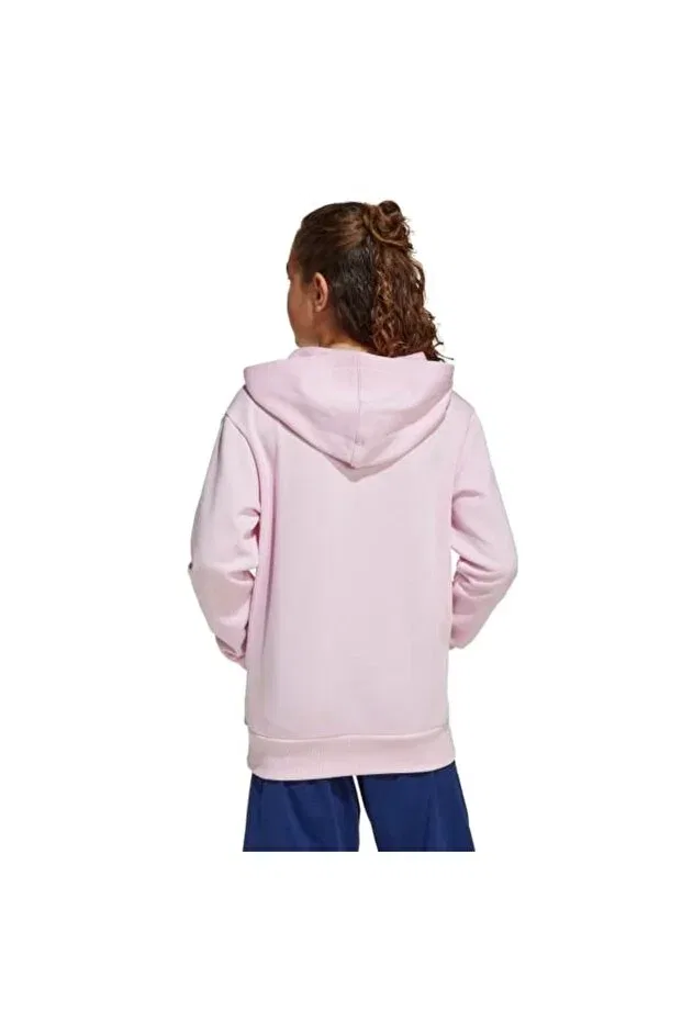 Детское худи для девочек с капюшоном Essentials Adidas, Pink — фото 3