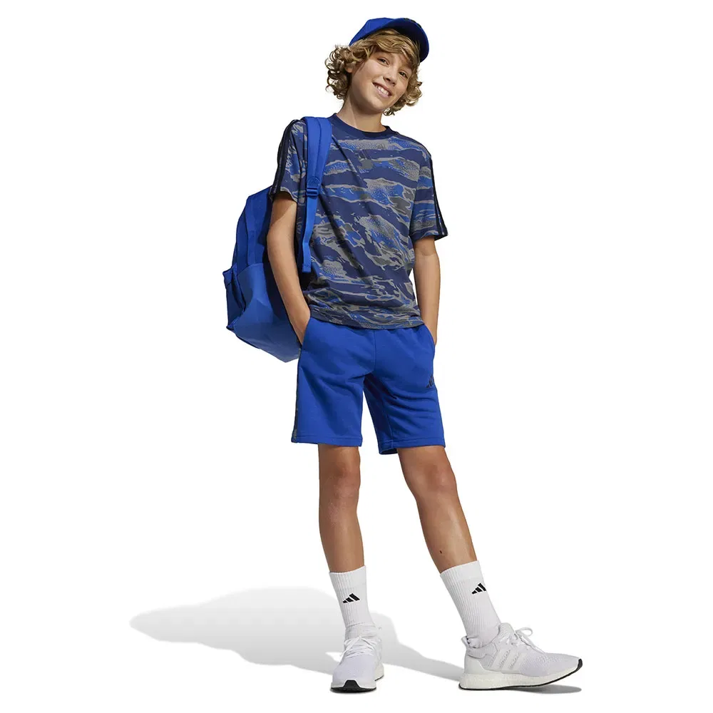 Детские шорты с камуфляжным принтом Seasonal Essentials Camo Adidas, Blue — фото 4