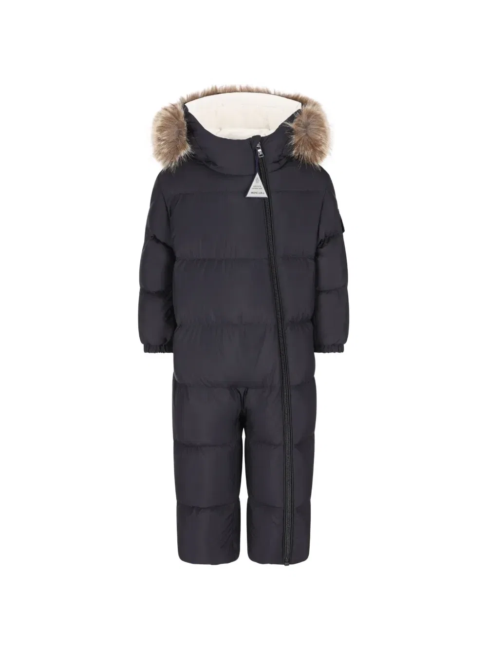 Пуховой комбинезон с капюшоном Yorick Moncler Enfant, синий