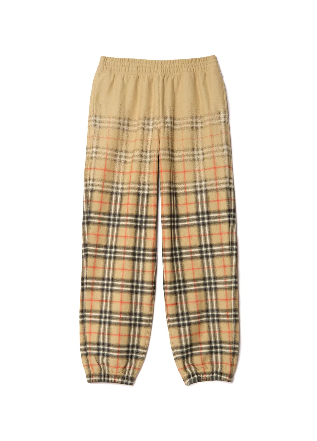 Джоггеры Burberry Gradient Check, хлопок, бежевый