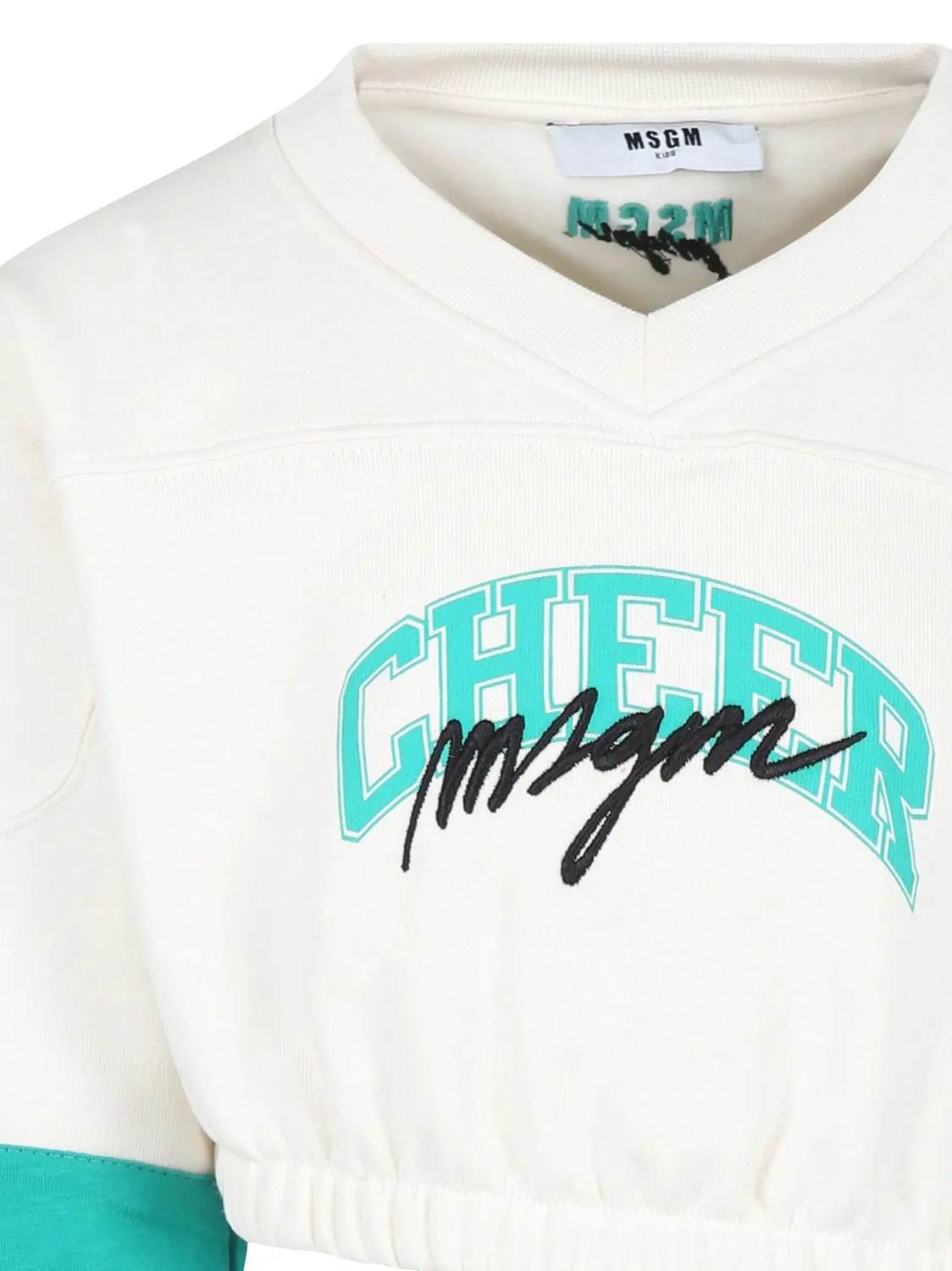 MSGM Короткий свитшот в белом цвете — фото 2
