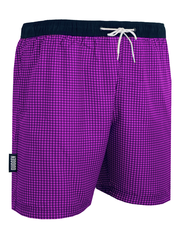 

GUGGEN MOUNTAIN Плавки в клетку фиолетового цвета