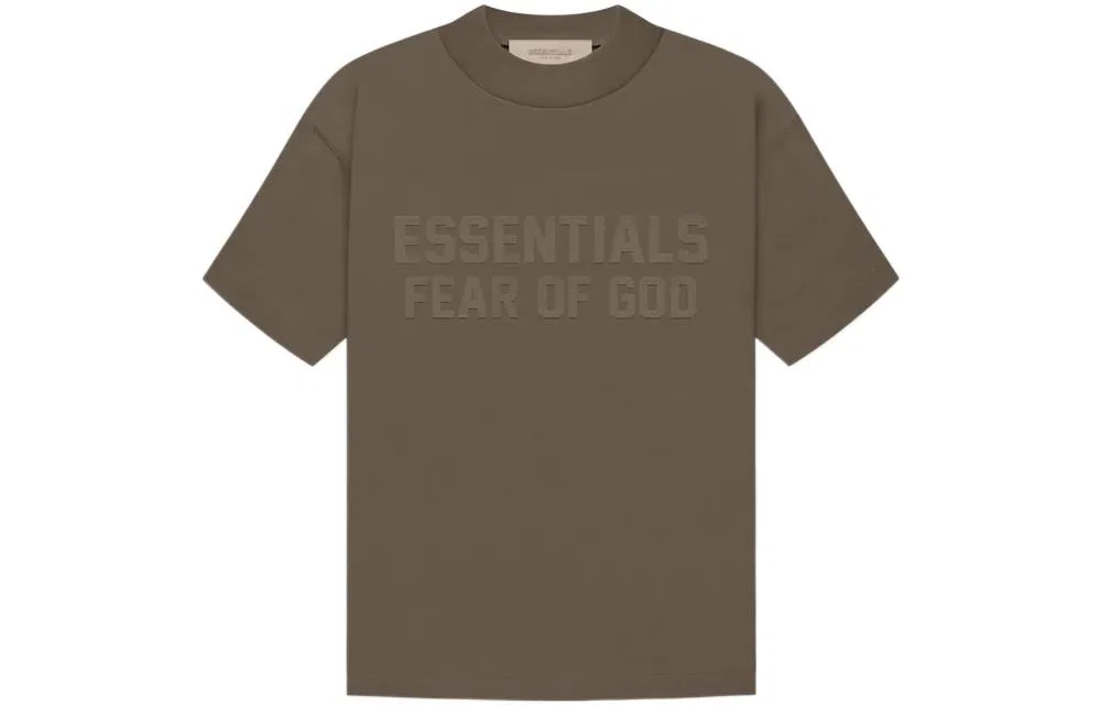 Детская футболка с принтом Fear Of God Essentials, Wood Coffee
