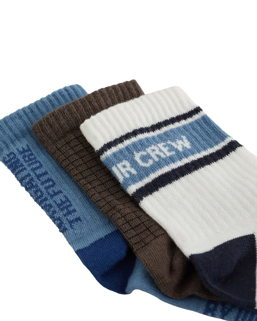 Носки WE Fashion Socks синего, темно-синего, темно-коричневого и белого цветов — фото 2