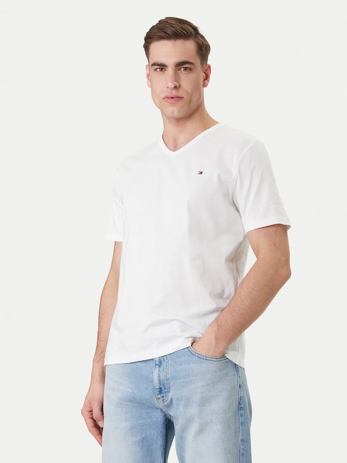 Мужской комплект из футболок стандартного кроя Tommy Hilfiger, белый — фото 2