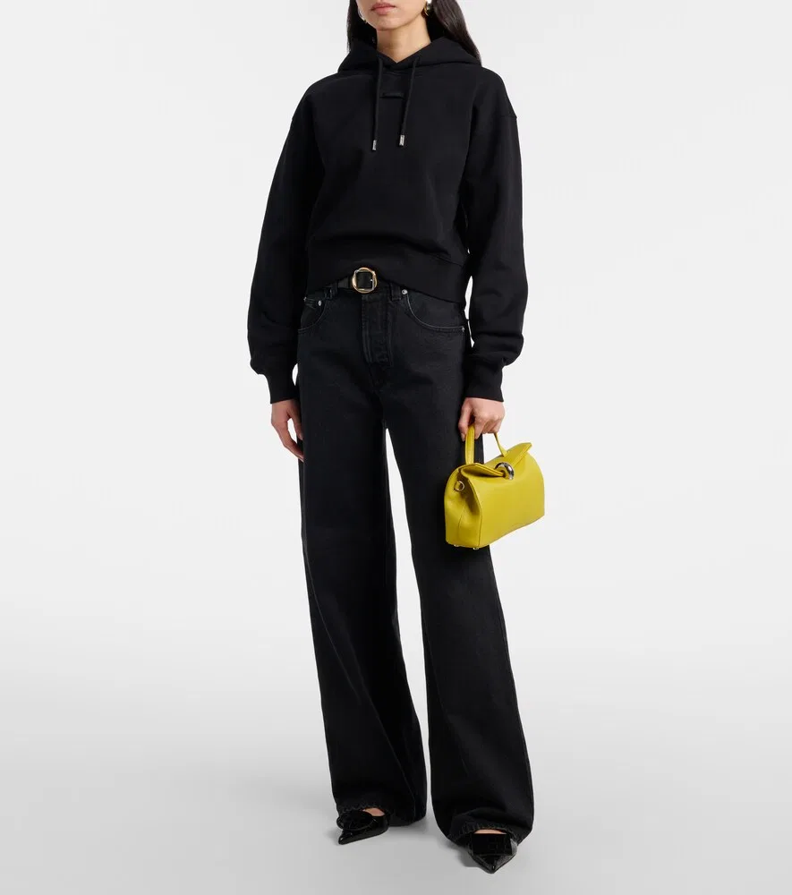 Худи из хлопкового трикотажа с логотипом Jacquemus, черный — фото 2
