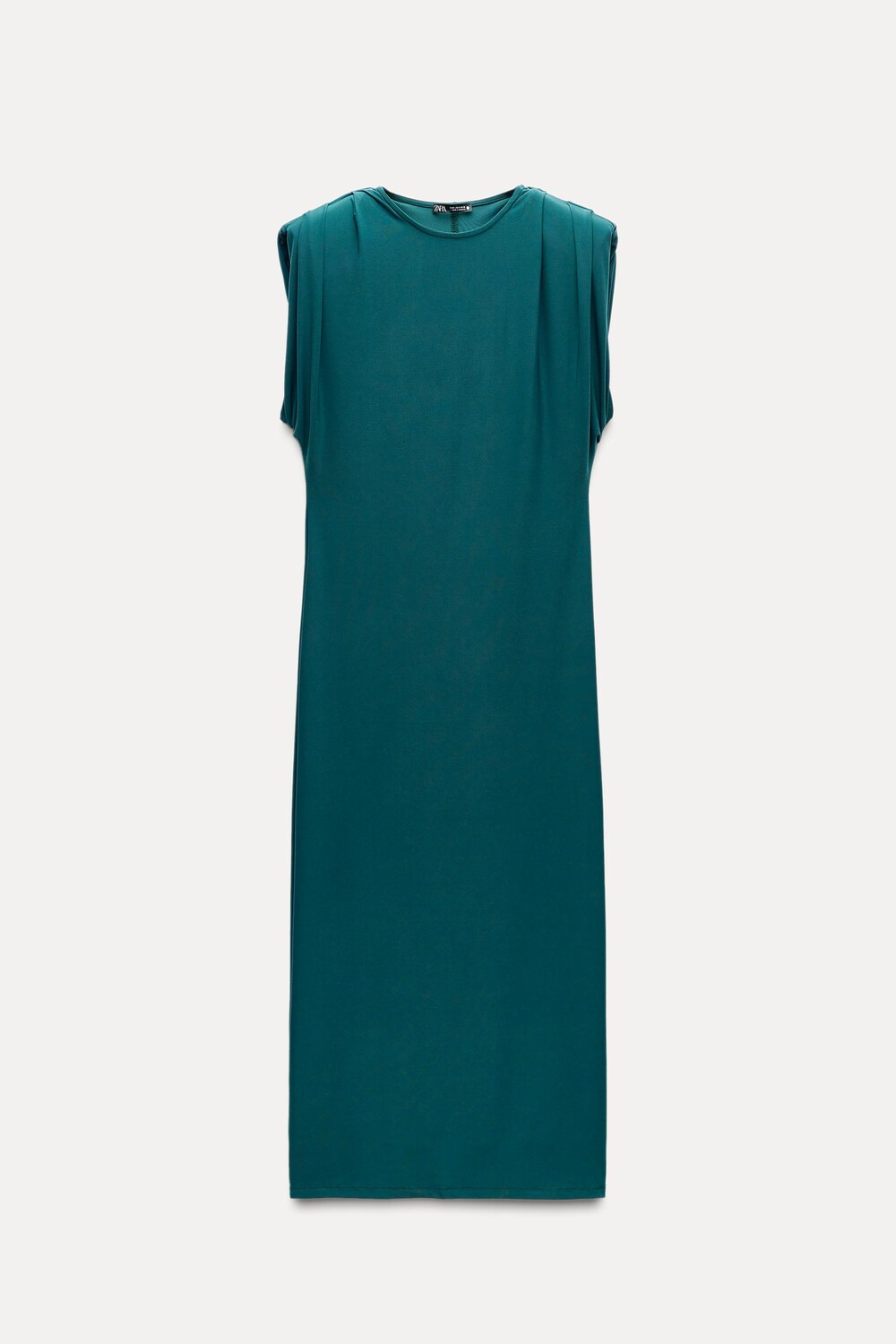 

Платье Zara Long With Shoulder Pads, зеленый