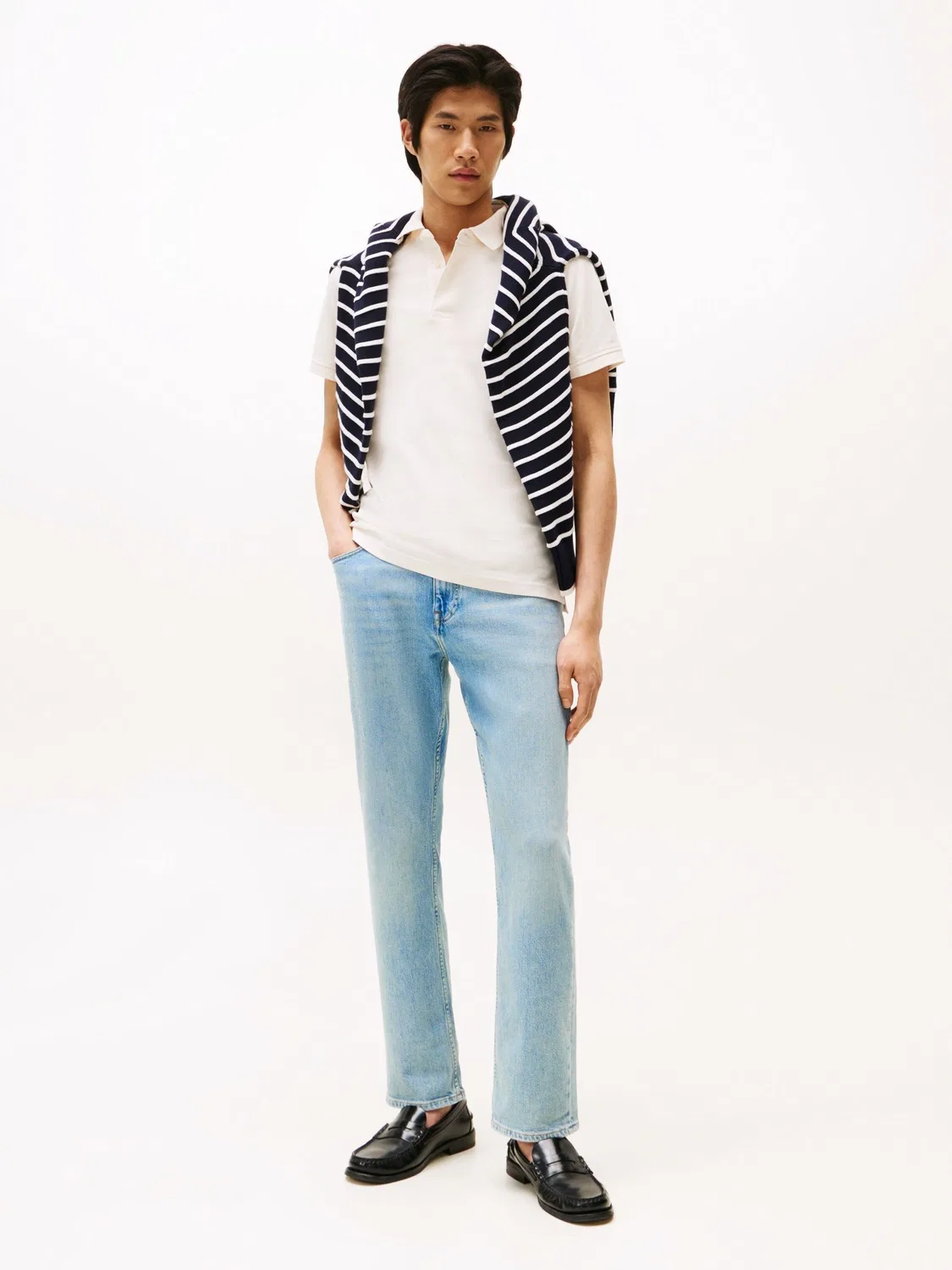Tommy Hilfiger Off White Slim Fit рубашка поло из пике 1985 года — фото 3