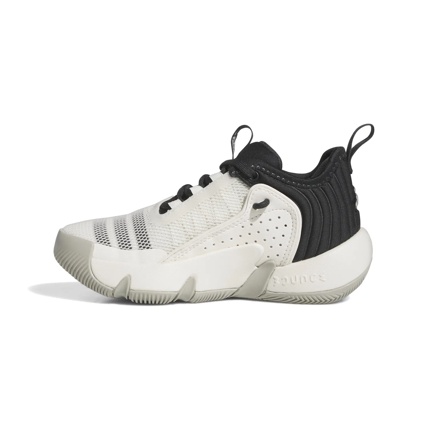 Детские баскетбольные кроссовки с легкой амортизацией Trae Unlimited Adidas, Cloud White Carbon Metal Grey — фото 3