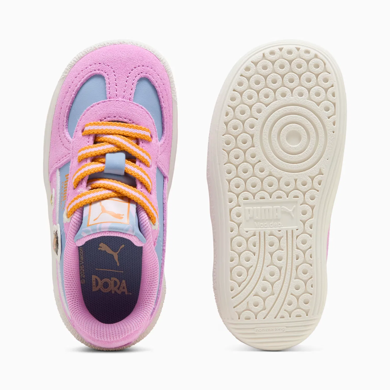Удобная обувь для малышей Puma X Dora The Explorer Palermo, Mauve Glow-Warm White — фото 4