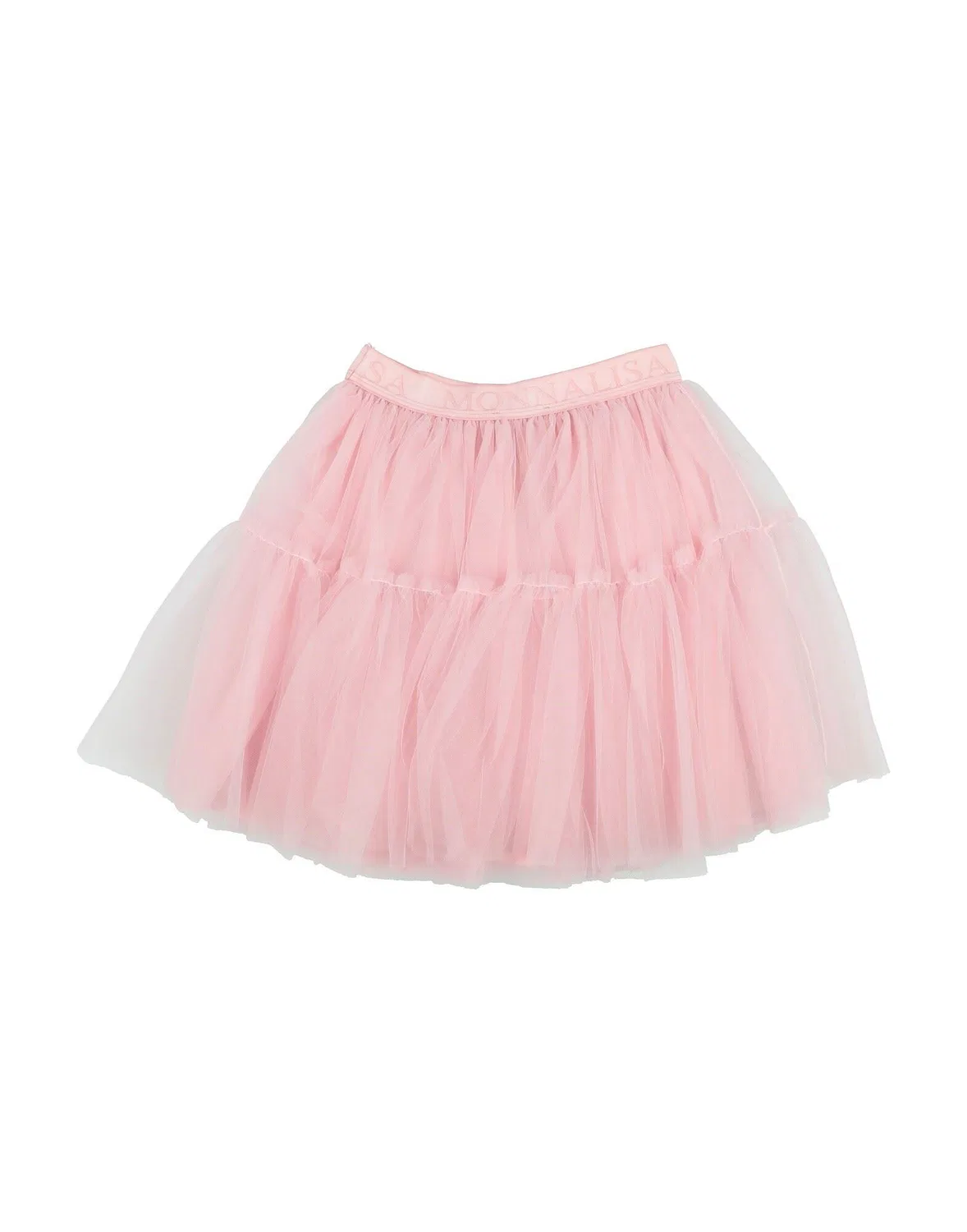 Детская юбка из фатина для девочек с принтом Monnalisa, Light Pink — фото 2